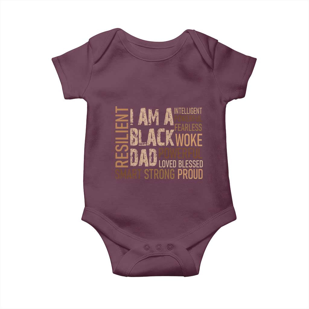 Funny I Am A Black Dad Baby Onesie Black History Month Father's Day