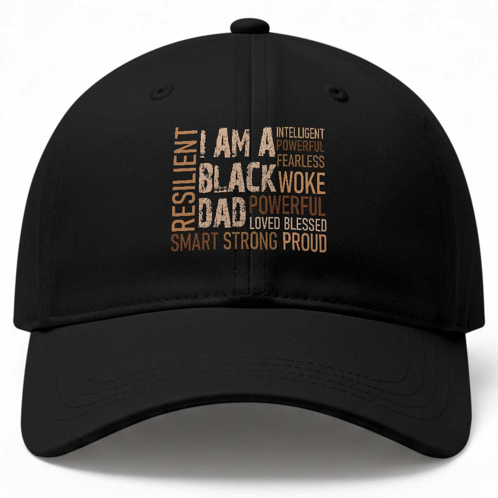 Funny I Am A Black Dad Baseball Cap Black History Month Fathers Day
