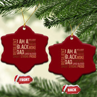 Funny I Am A Black Dad Ceramic Ornament Black History Month Fathers Day