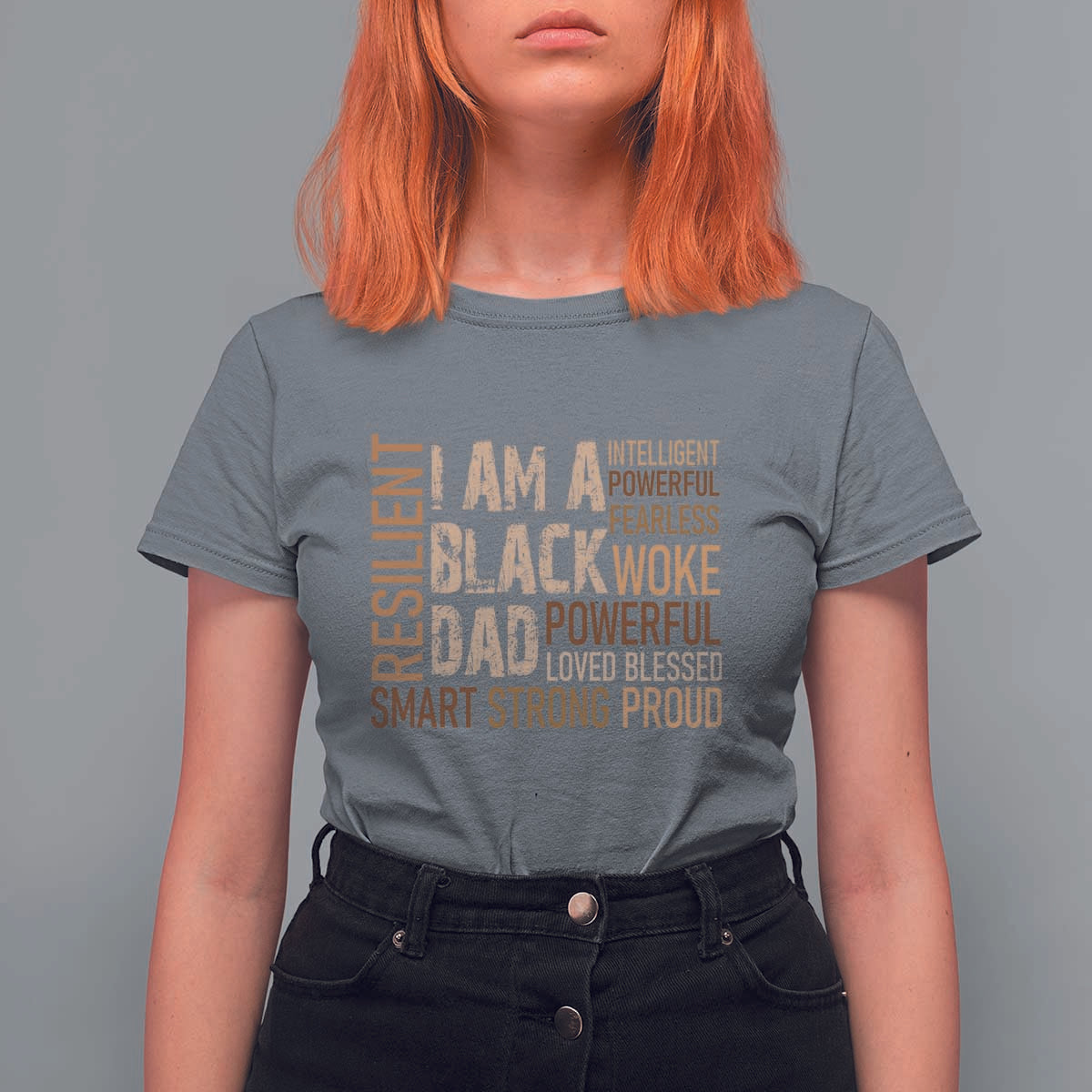 Funny I Am A Black Dad T Shirt For Women Black History Month Father's Day