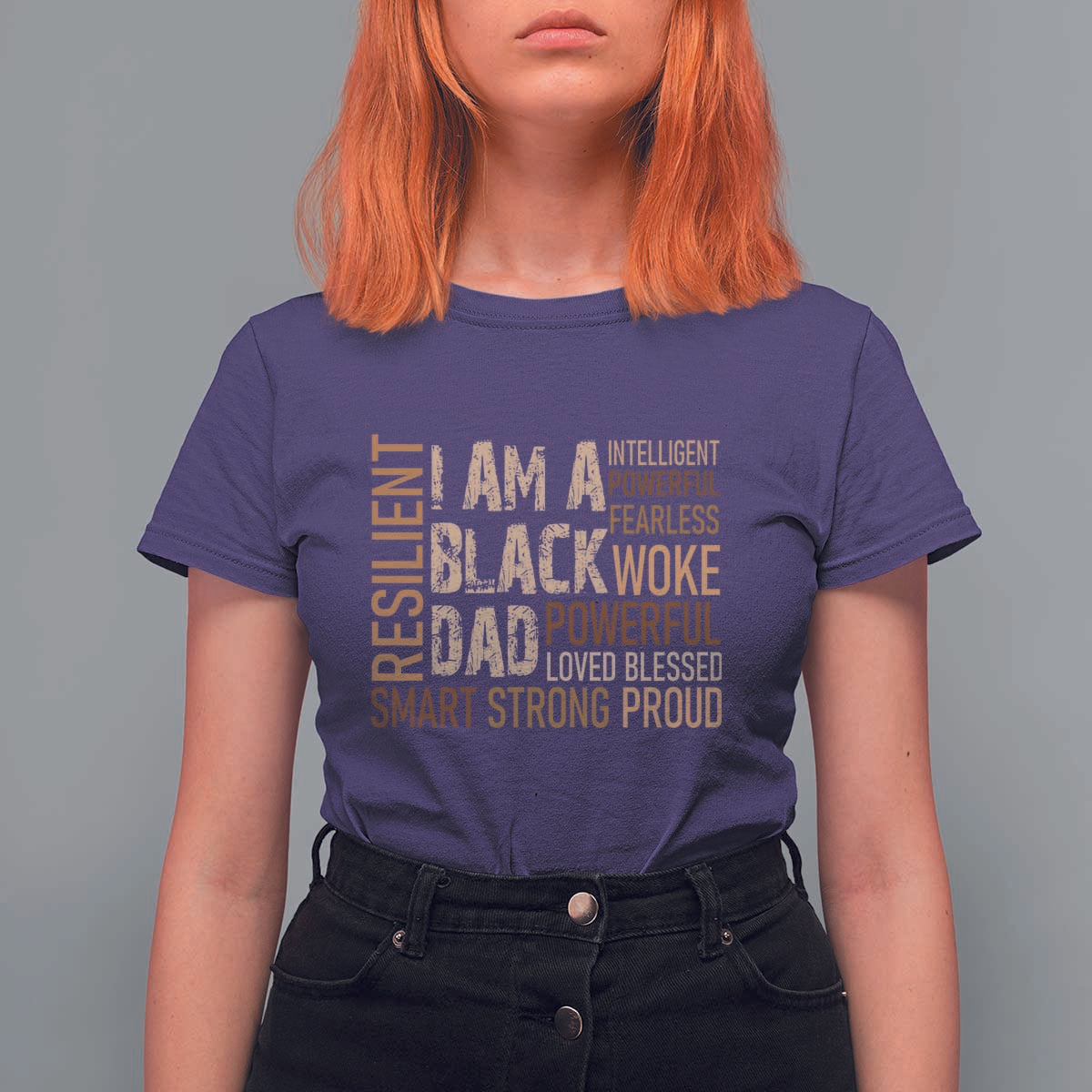 Funny I Am A Black Dad T Shirt For Women Black History Month Father's Day
