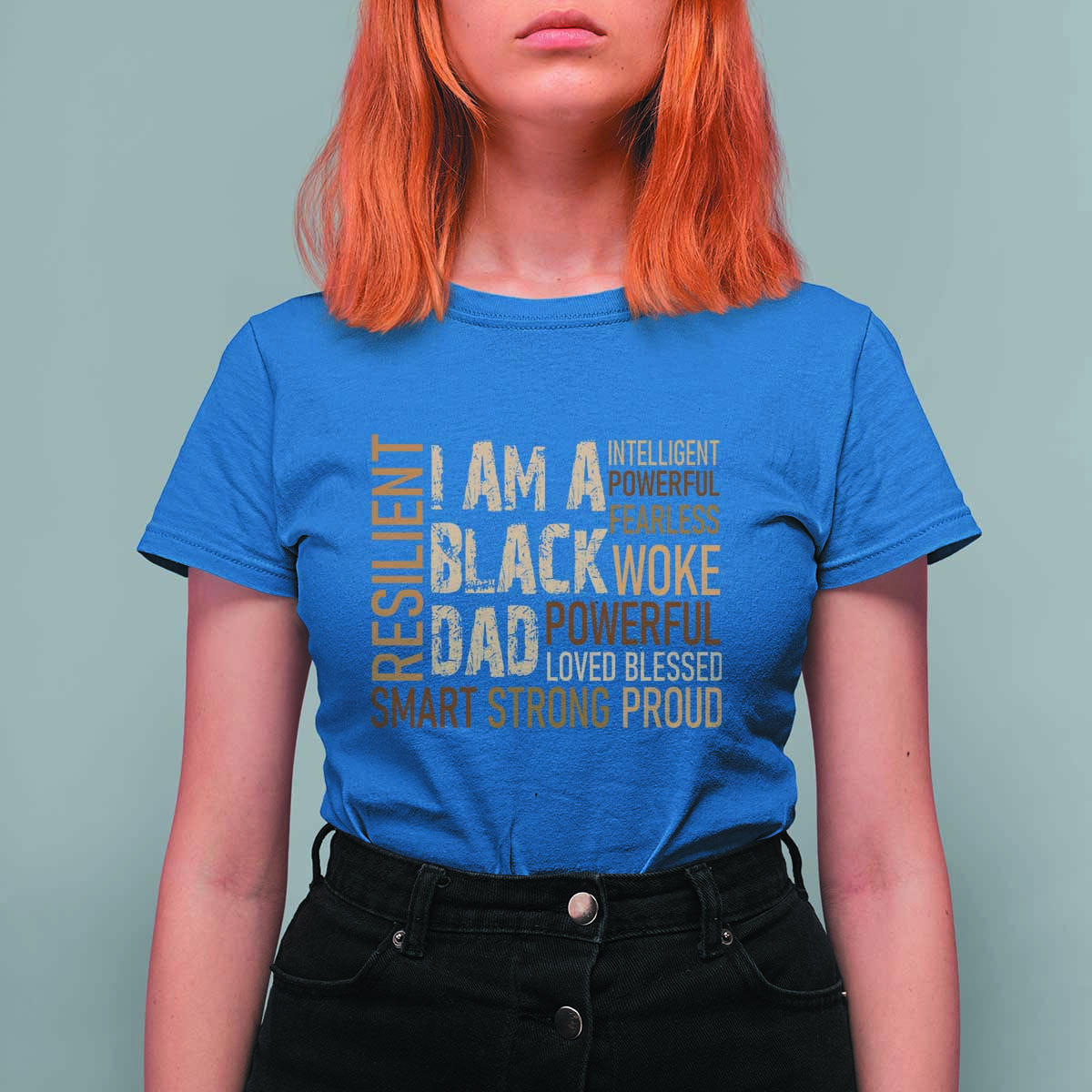 Funny I Am A Black Dad T Shirt For Women Black History Month Father's Day