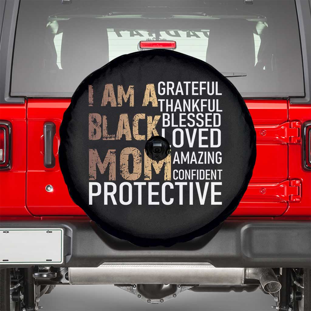 Funny I Am A Black Mom Spare Tire Cover Black History Month Mothers Day