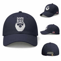 Funny Dope Black Dad Baseball Cap Father's Day Juneteenth History Month