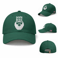 Funny Dope Black Dad Baseball Cap Father's Day Juneteenth History Month