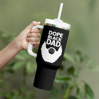Funny Dope Black Dad Tumbler With Handle Father's Day Juneteenth History Month