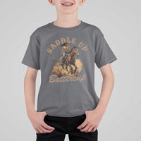 Funny African American Cowgirl T Shirt For Kid Saddle Up Buttercup Southern Western