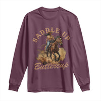 Funny African American Cowgirl Long Sleeve Shirt Saddle Up Buttercup Southern Western