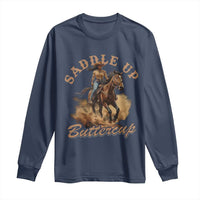 Funny African American Cowgirl Long Sleeve Shirt Saddle Up Buttercup Southern Western