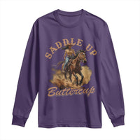 Funny African American Cowgirl Long Sleeve Shirt Saddle Up Buttercup Southern Western