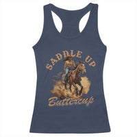 Funny African American Cowgirl Racerback Tank Top Saddle Up Buttercup Southern Western
