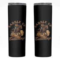 Funny African American Cowgirl Skinny Tumbler Saddle Up Buttercup Southern Western