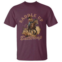 Funny African American Cowgirl T Shirt Saddle Up Buttercup Southern Western
