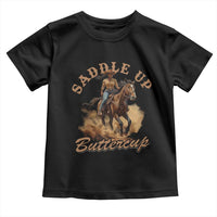 Funny African American Cowgirl Toddler T Shirt Saddle Up Buttercup Southern Western