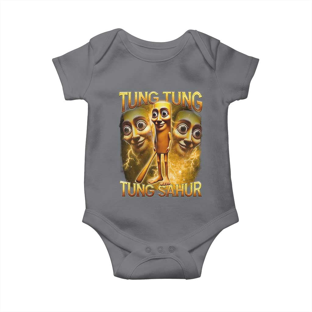 Funny Italian Brainrot Tung Tung Tung Sahur Baby Onesie Gen Z Meme