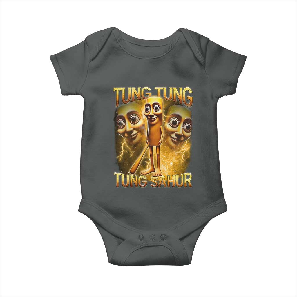 Funny Italian Brainrot Tung Tung Tung Sahur Baby Onesie Gen Z Meme