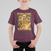 Funny Italian Brainrot Tung Tung Tung Sahur T Shirt For Kid Gen Z Meme