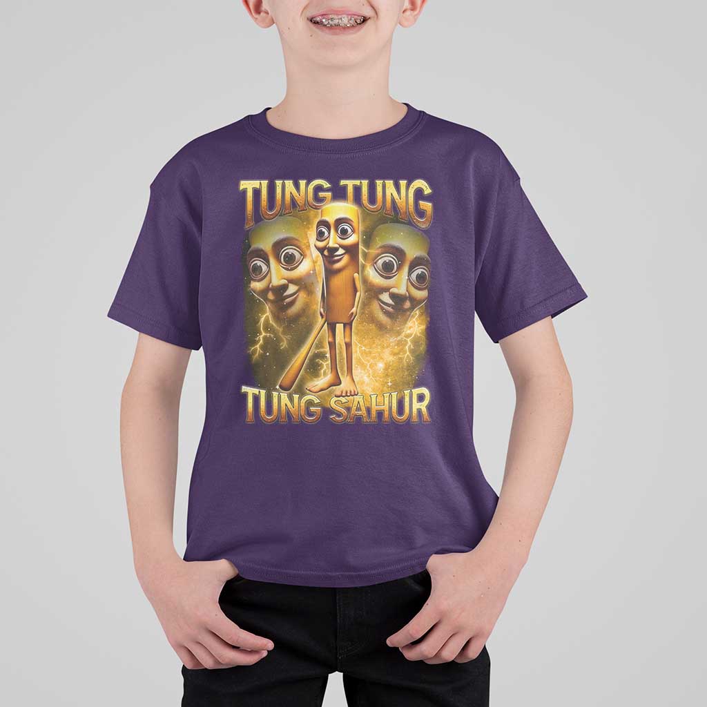 Funny Italian Brainrot Tung Tung Tung Sahur T Shirt For Kid Gen Z Meme