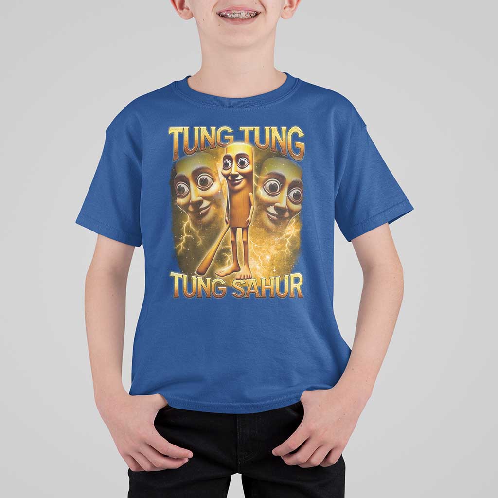 Funny Italian Brainrot Tung Tung Tung Sahur T Shirt For Kid Gen Z Meme