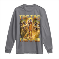 Funny Italian Brainrot Tung Tung Tung Sahur Long Sleeve Shirt Gen Z Meme