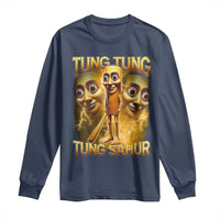 Funny Italian Brainrot Tung Tung Tung Sahur Long Sleeve Shirt Gen Z Meme