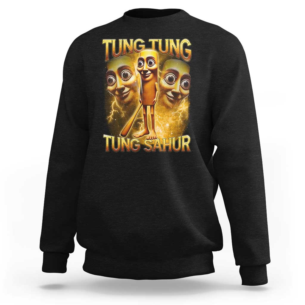 Funny Italian Brainrot Tung Tung Tung Sahur Sweatshirt Gen Z Meme