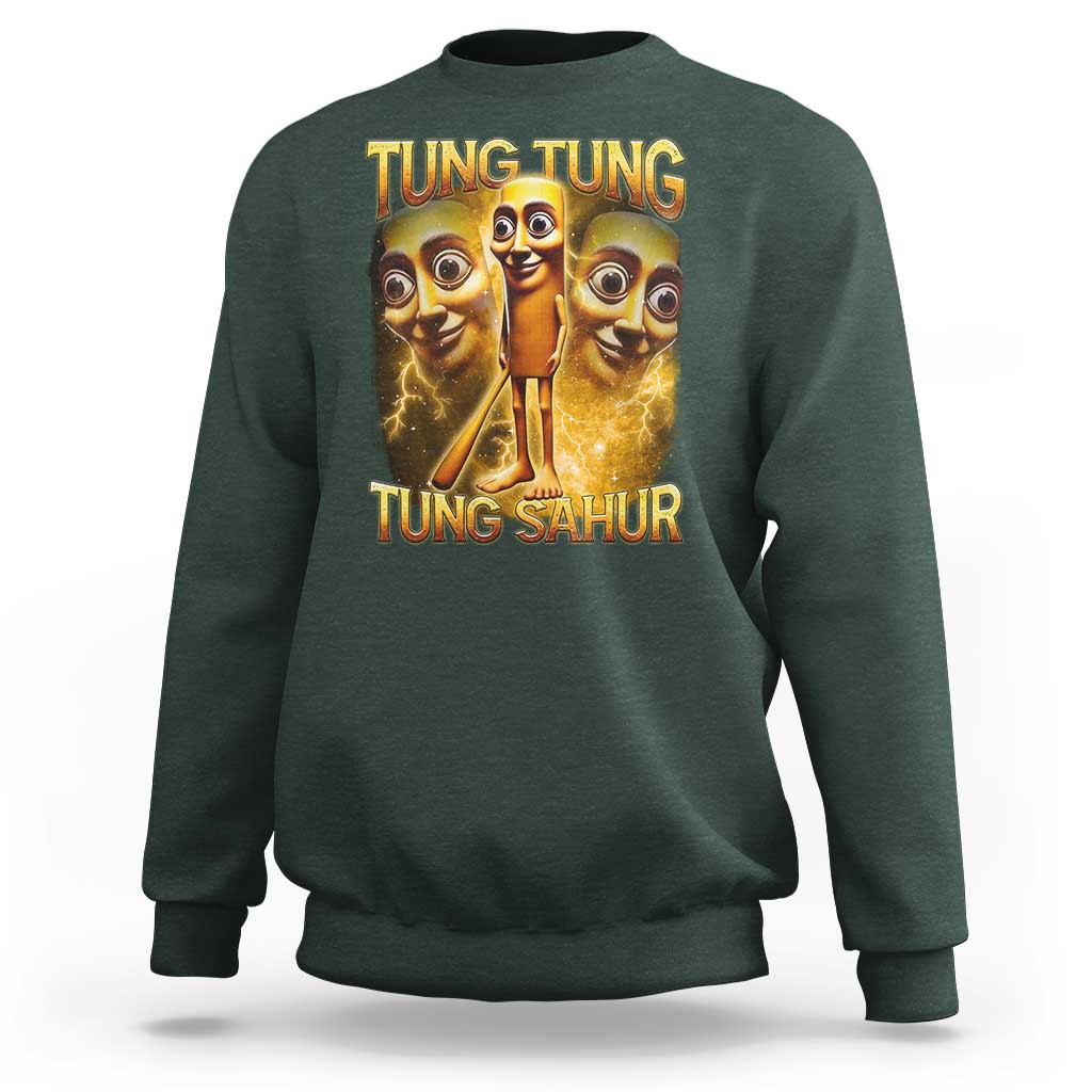 Funny Italian Brainrot Tung Tung Tung Sahur Sweatshirt Gen Z Meme
