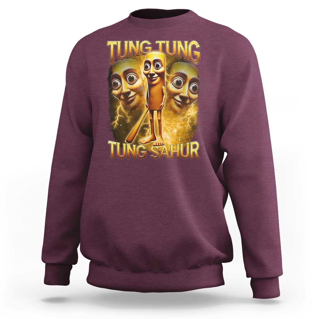 Funny Italian Brainrot Tung Tung Tung Sahur Sweatshirt Gen Z Meme