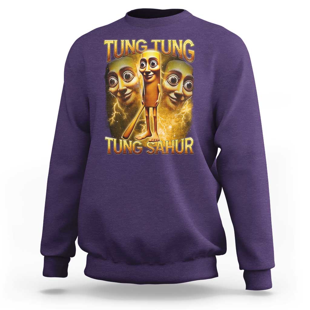 Funny Italian Brainrot Tung Tung Tung Sahur Sweatshirt Gen Z Meme