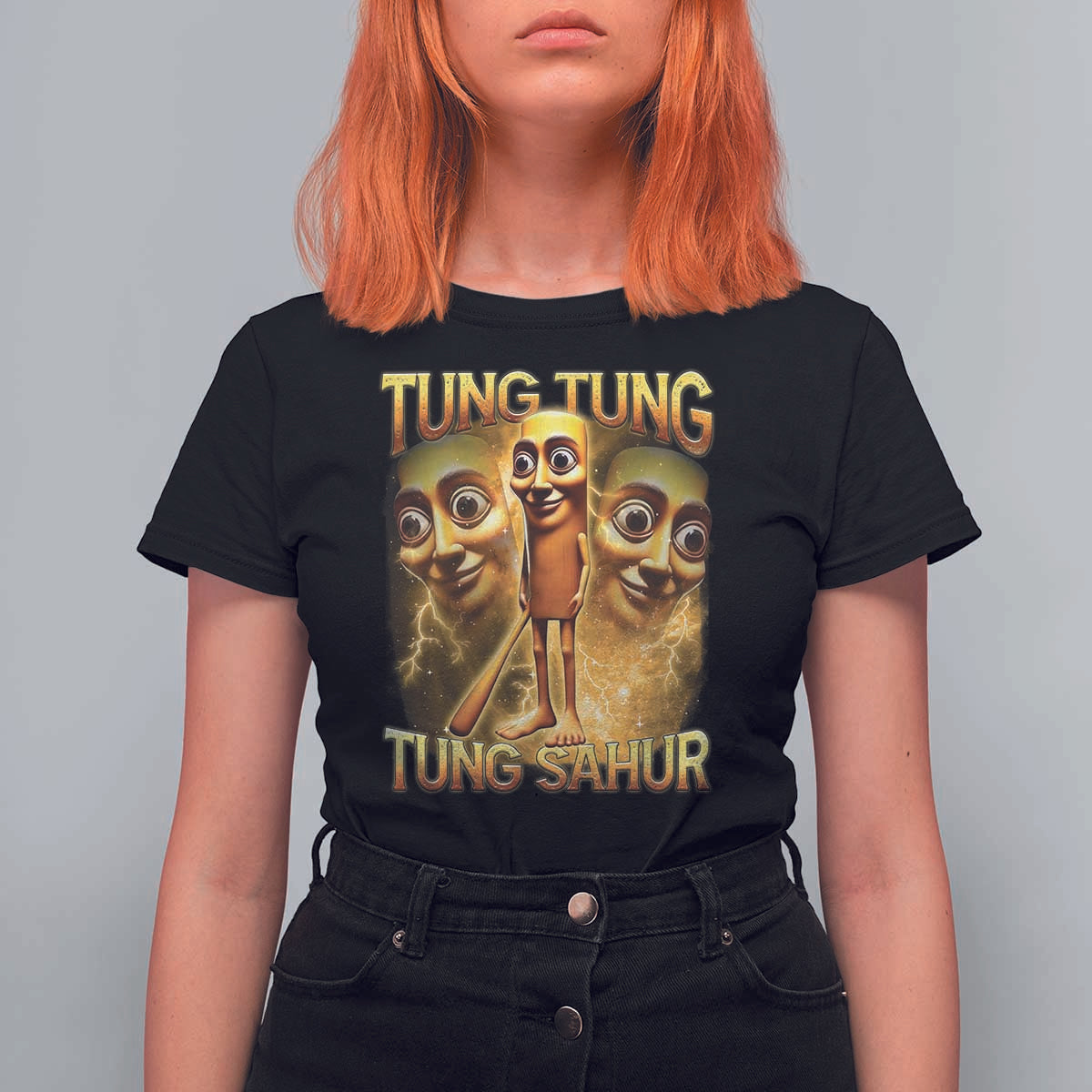 Funny Italian Brainrot Tung Tung Tung Sahur T Shirt For Women Gen Z Meme