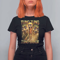 Funny Italian Brainrot Tung Tung Tung Sahur T Shirt For Women Gen Z Meme