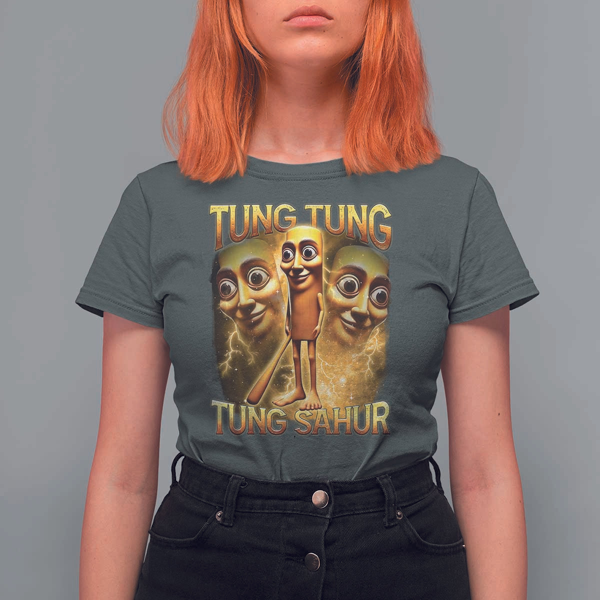 Funny Italian Brainrot Tung Tung Tung Sahur T Shirt For Women Gen Z Meme