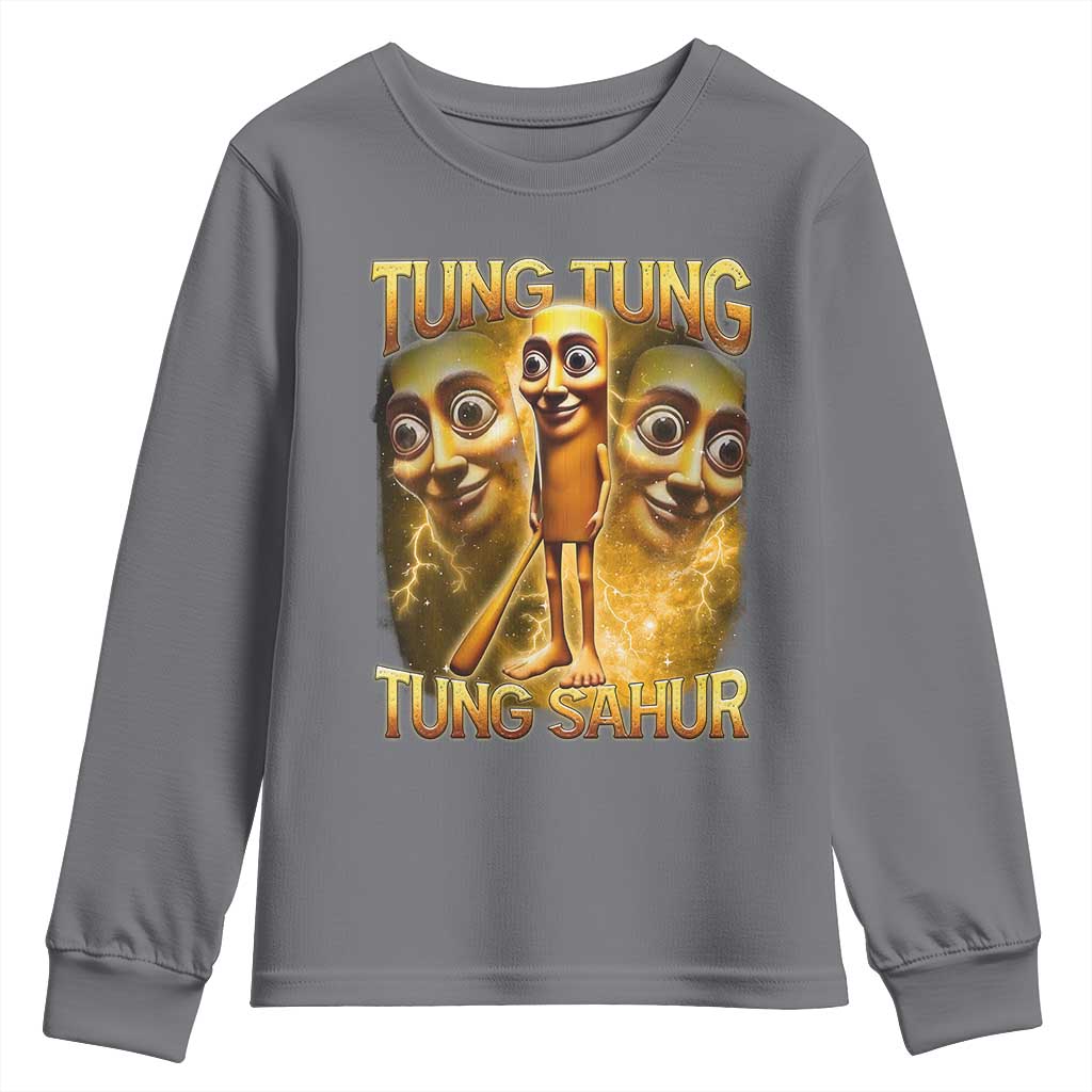 Funny Italian Brainrot Tung Tung Tung Sahur Youth Sweatshirt Gen Z Meme