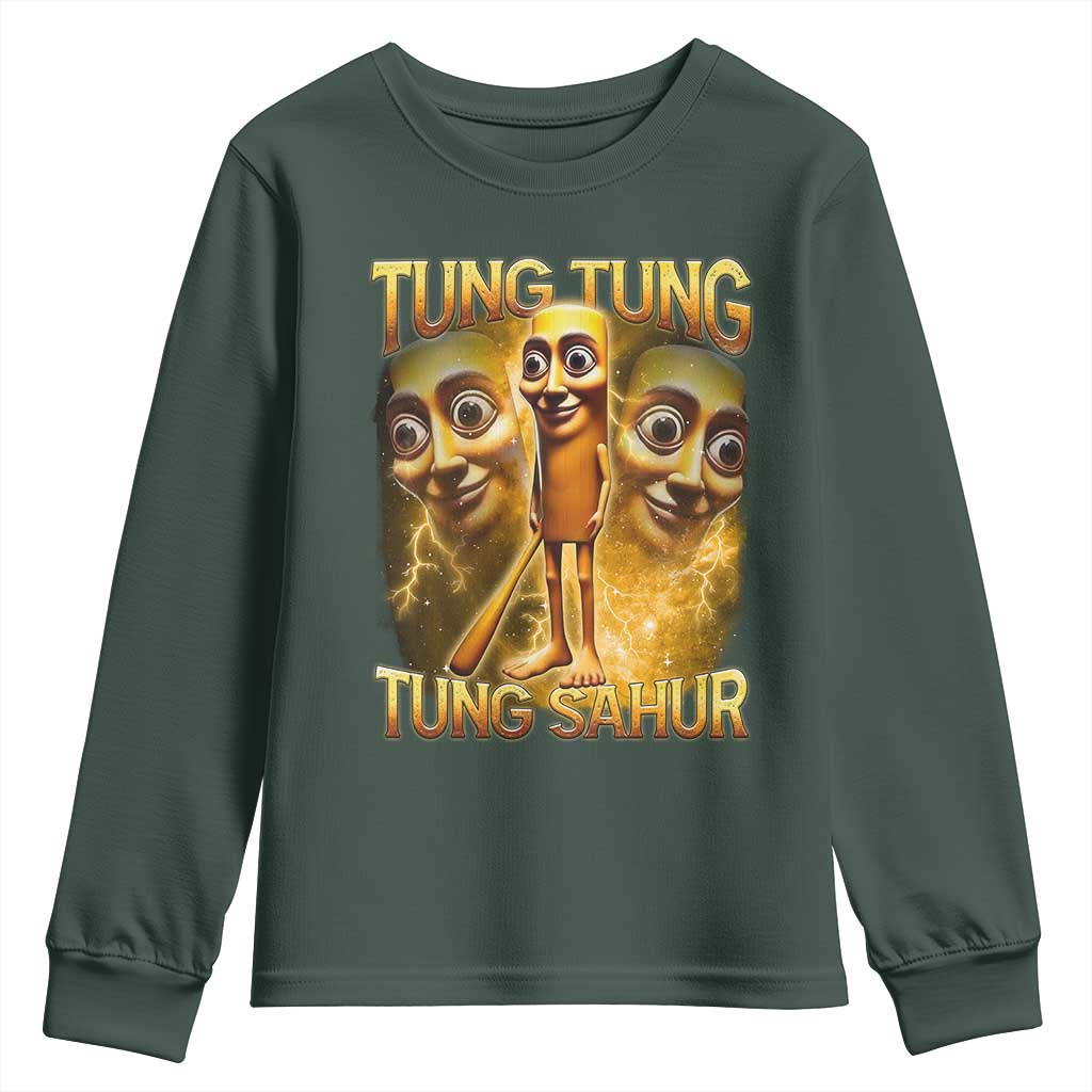 Funny Italian Brainrot Tung Tung Tung Sahur Youth Sweatshirt Gen Z Meme