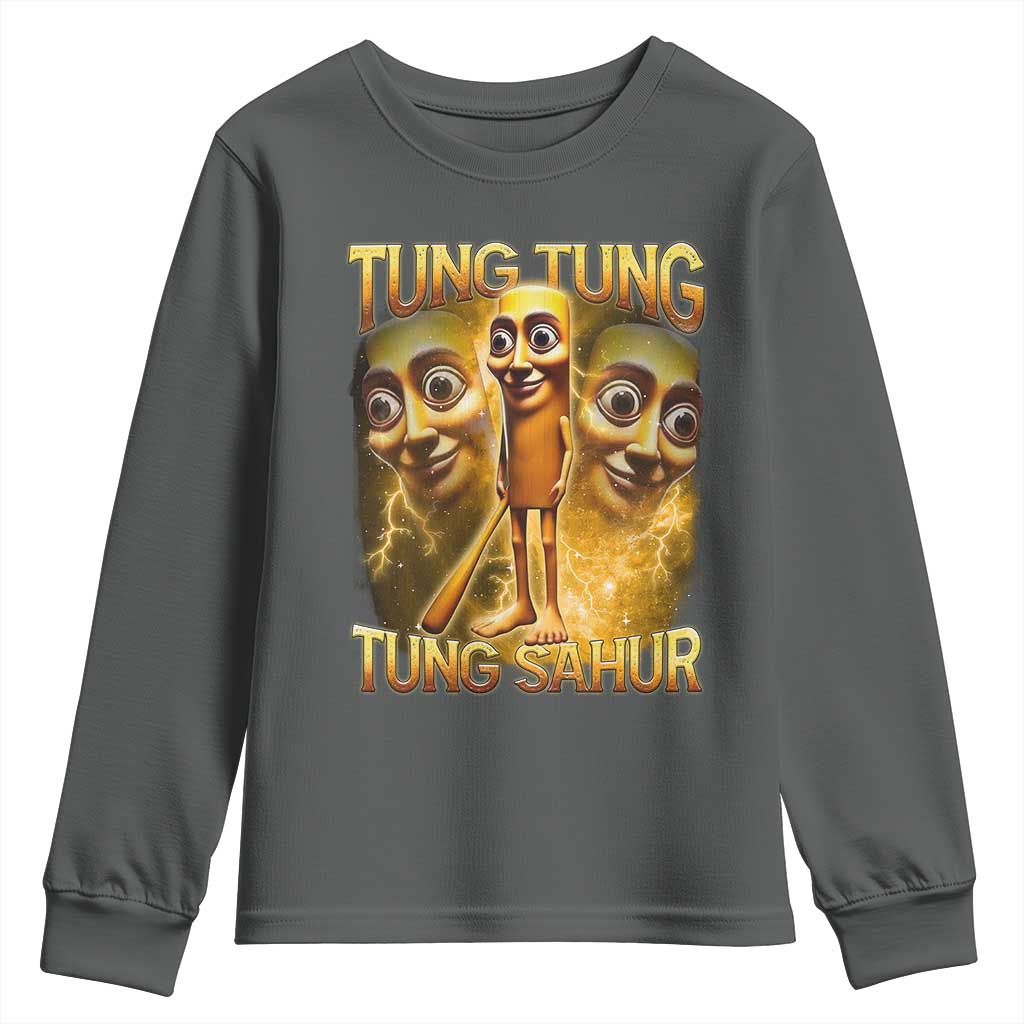 Funny Italian Brainrot Tung Tung Tung Sahur Youth Sweatshirt Gen Z Meme