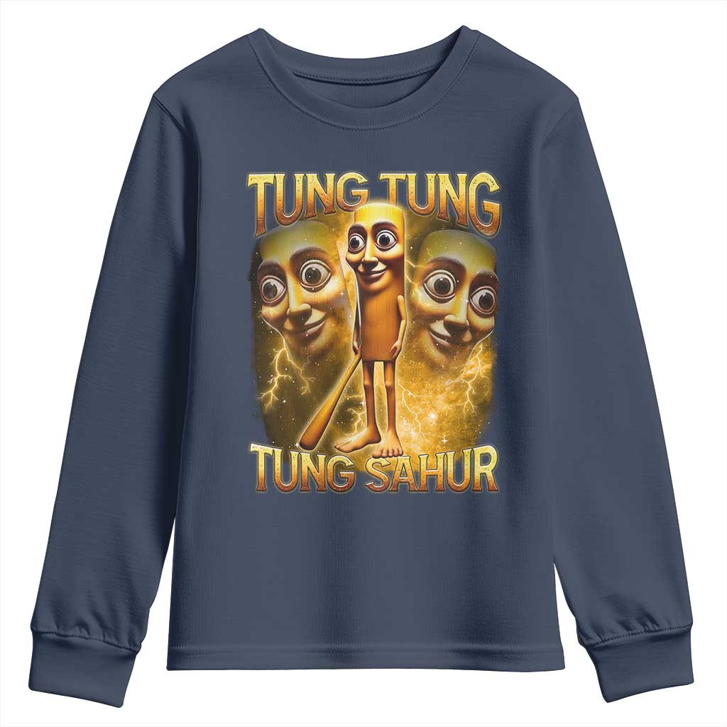 Funny Italian Brainrot Tung Tung Tung Sahur Youth Sweatshirt Gen Z Meme