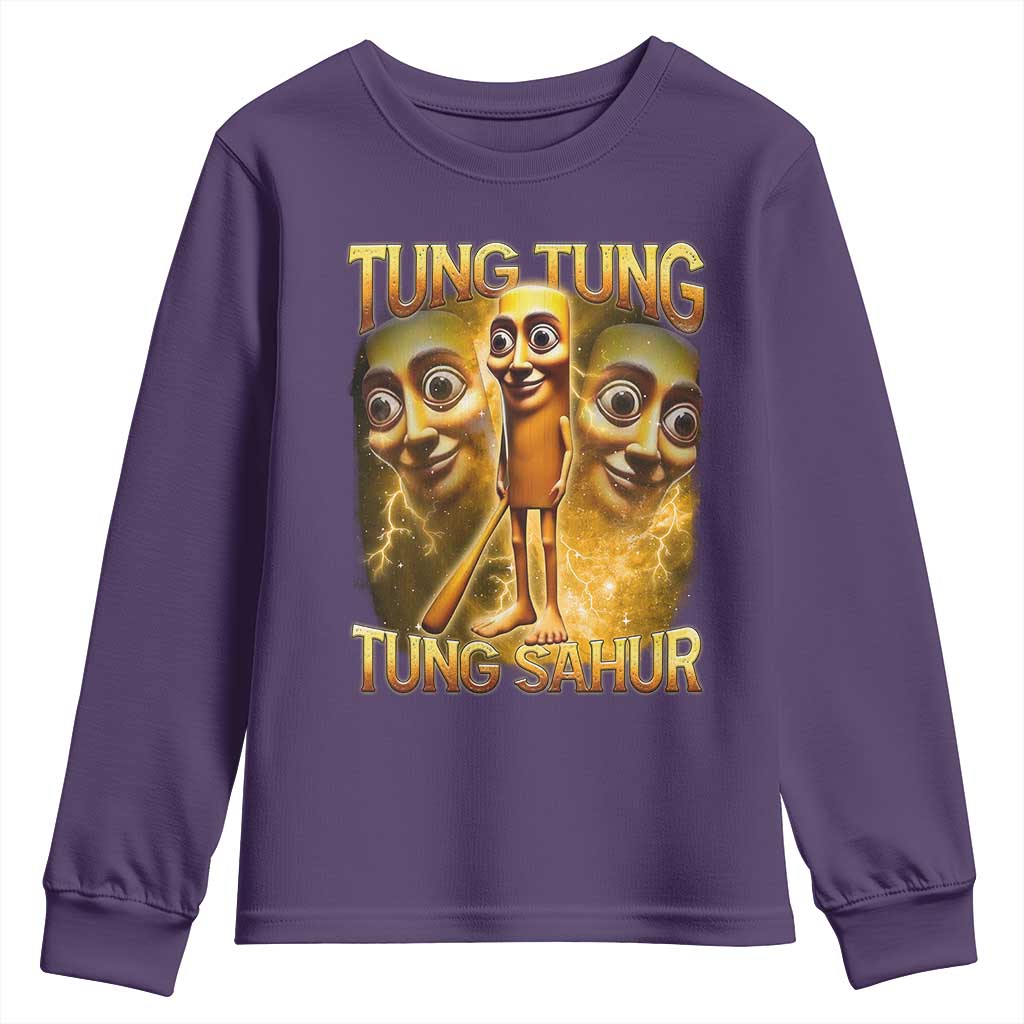 Funny Italian Brainrot Tung Tung Tung Sahur Youth Sweatshirt Gen Z Meme