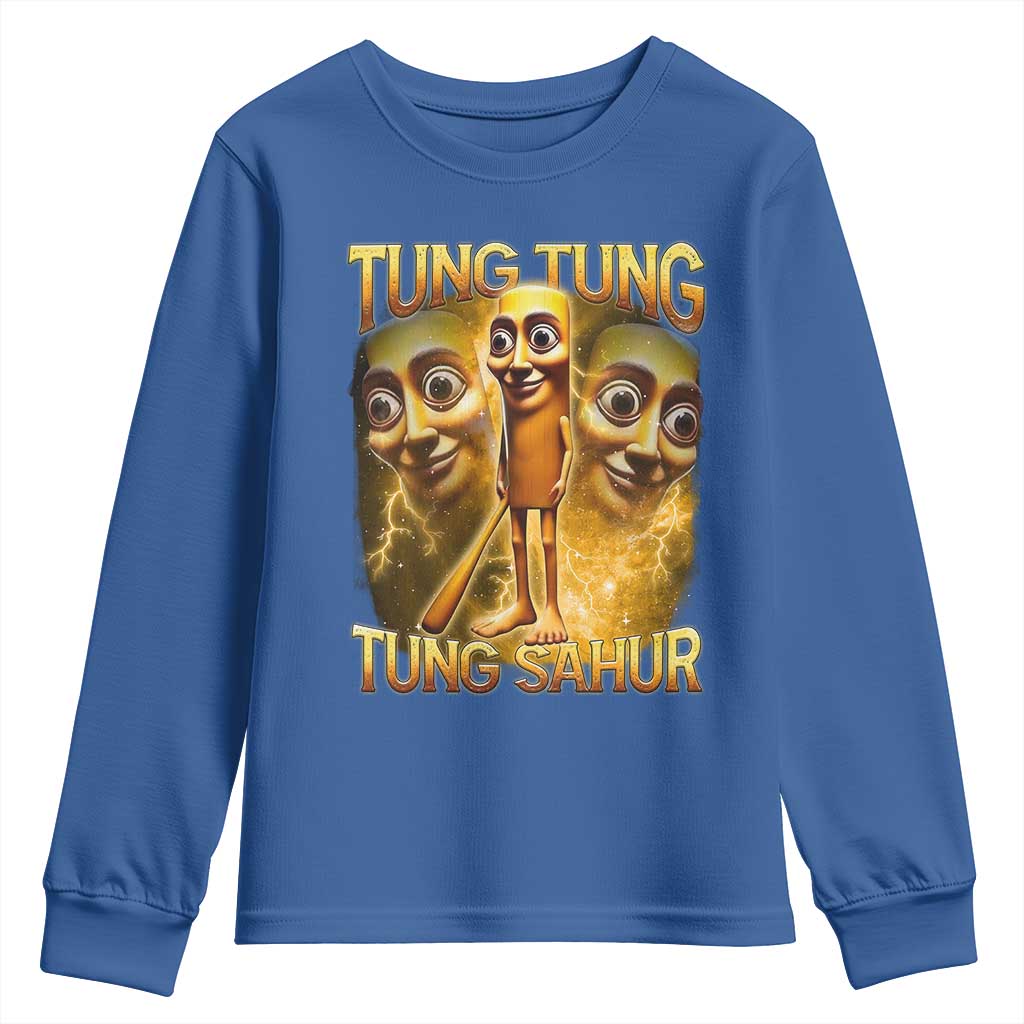 Funny Italian Brainrot Tung Tung Tung Sahur Youth Sweatshirt Gen Z Meme