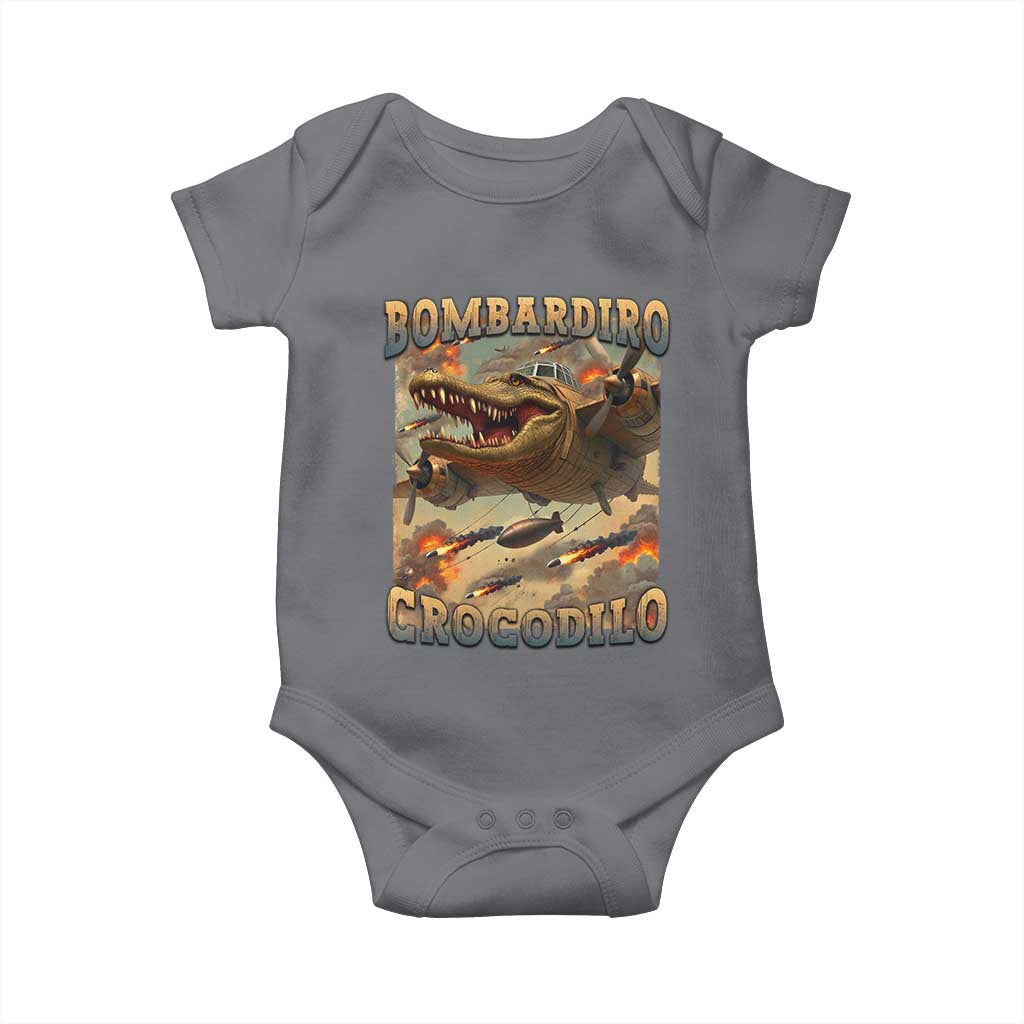 Funny Italian Brainrot Bombardiro Crocodilo Baby Onesie Gen Z Meme