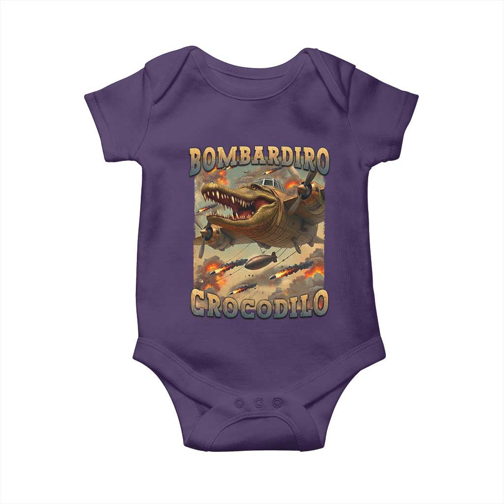 Funny Italian Brainrot Bombardiro Crocodilo Baby Onesie Gen Z Meme