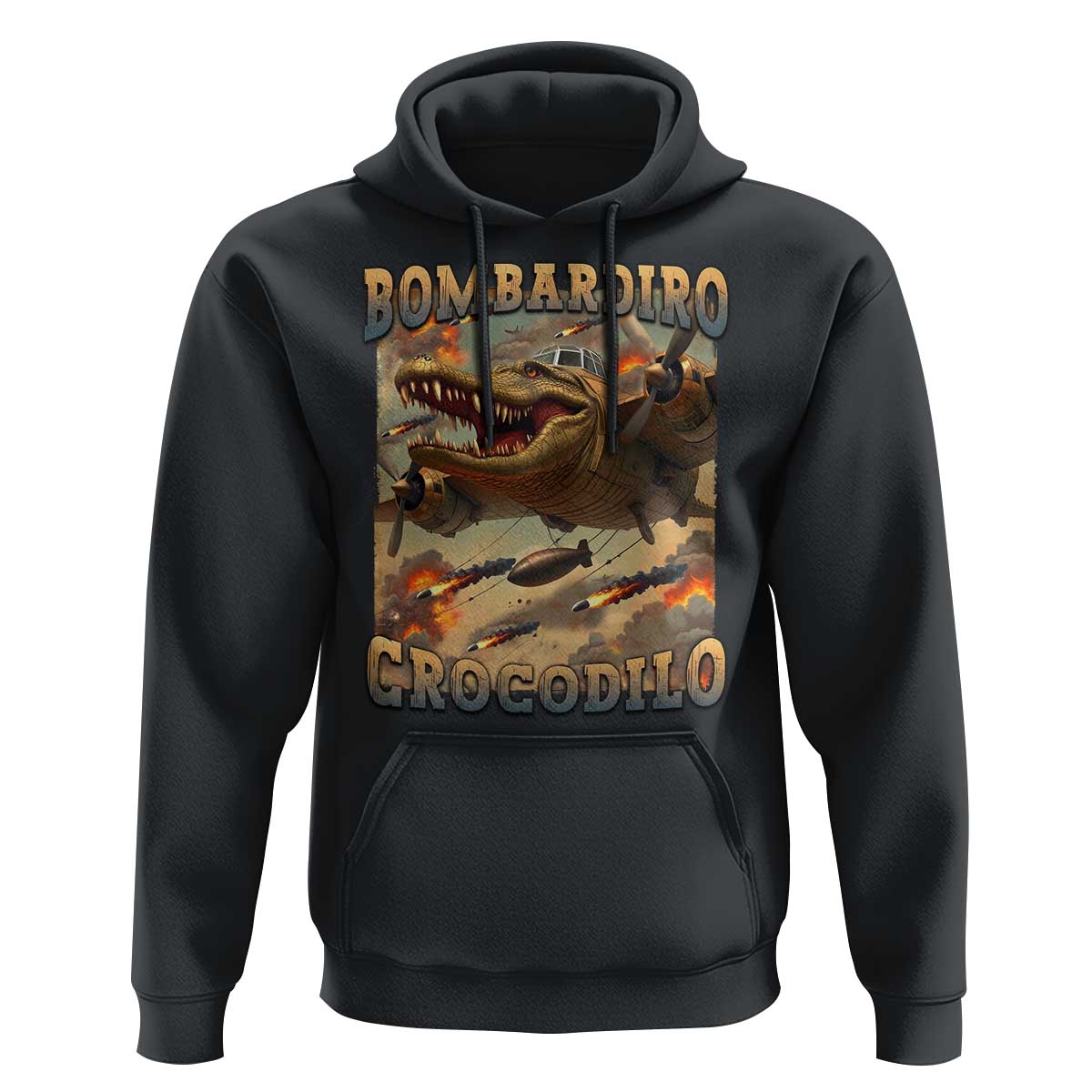 Funny Italian Brainrot Bombardiro Crocodilo Hoodie Gen Z Meme