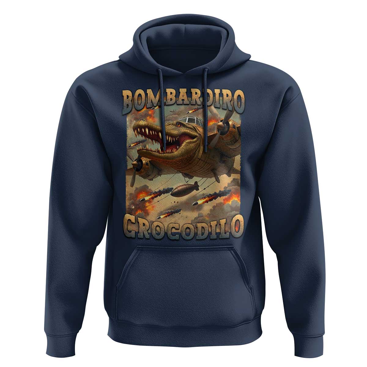 Funny Italian Brainrot Bombardiro Crocodilo Hoodie Gen Z Meme