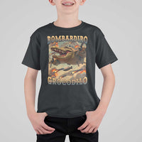 Funny Italian Brainrot Bombardiro Crocodilo T Shirt For Kid Gen Z Meme