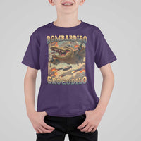 Funny Italian Brainrot Bombardiro Crocodilo T Shirt For Kid Gen Z Meme