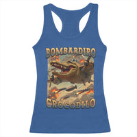 Funny Italian Brainrot Bombardiro Crocodilo Racerback Tank Top Gen Z Meme