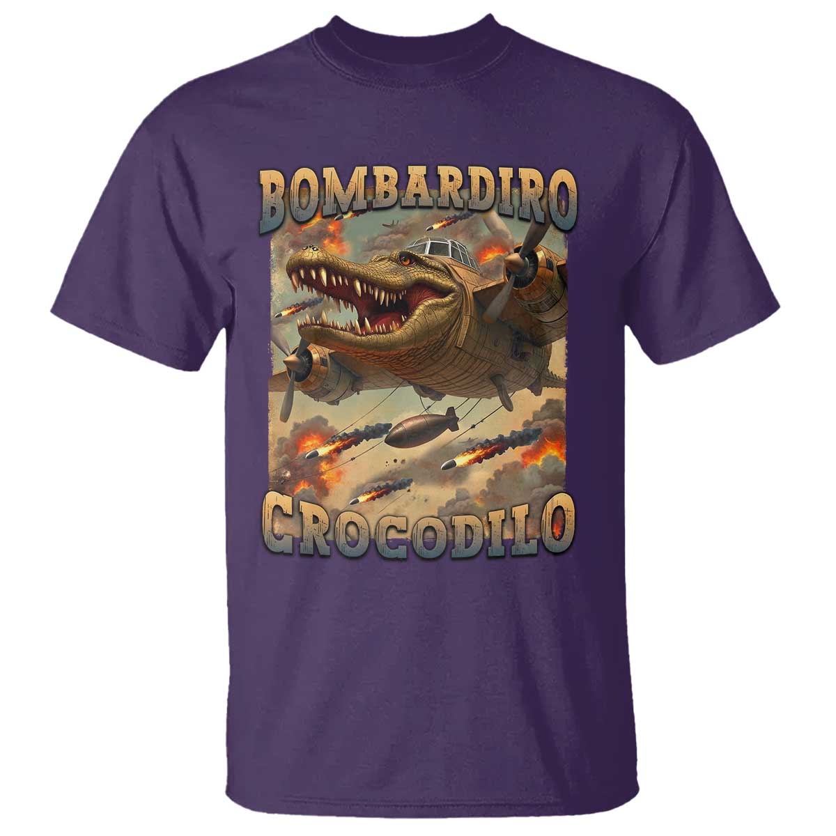 Funny Italian Brainrot Bombardiro Crocodilo T Shirt Gen Z Meme