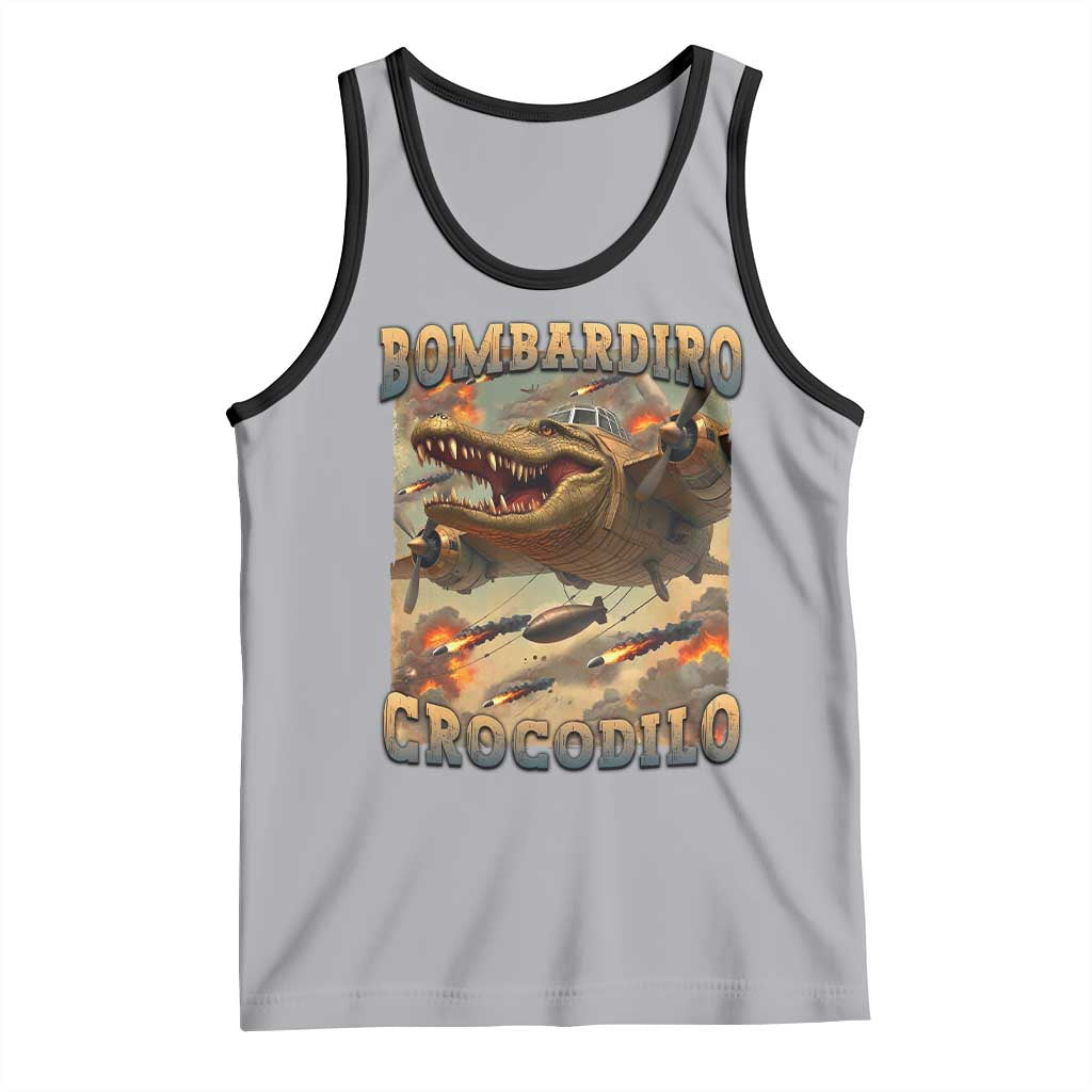 Funny Italian Brainrot Bombardiro Crocodilo Tank Top Gen Z Meme