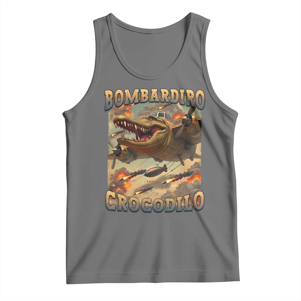 Funny Italian Brainrot Bombardiro Crocodilo Tank Top Gen Z Meme