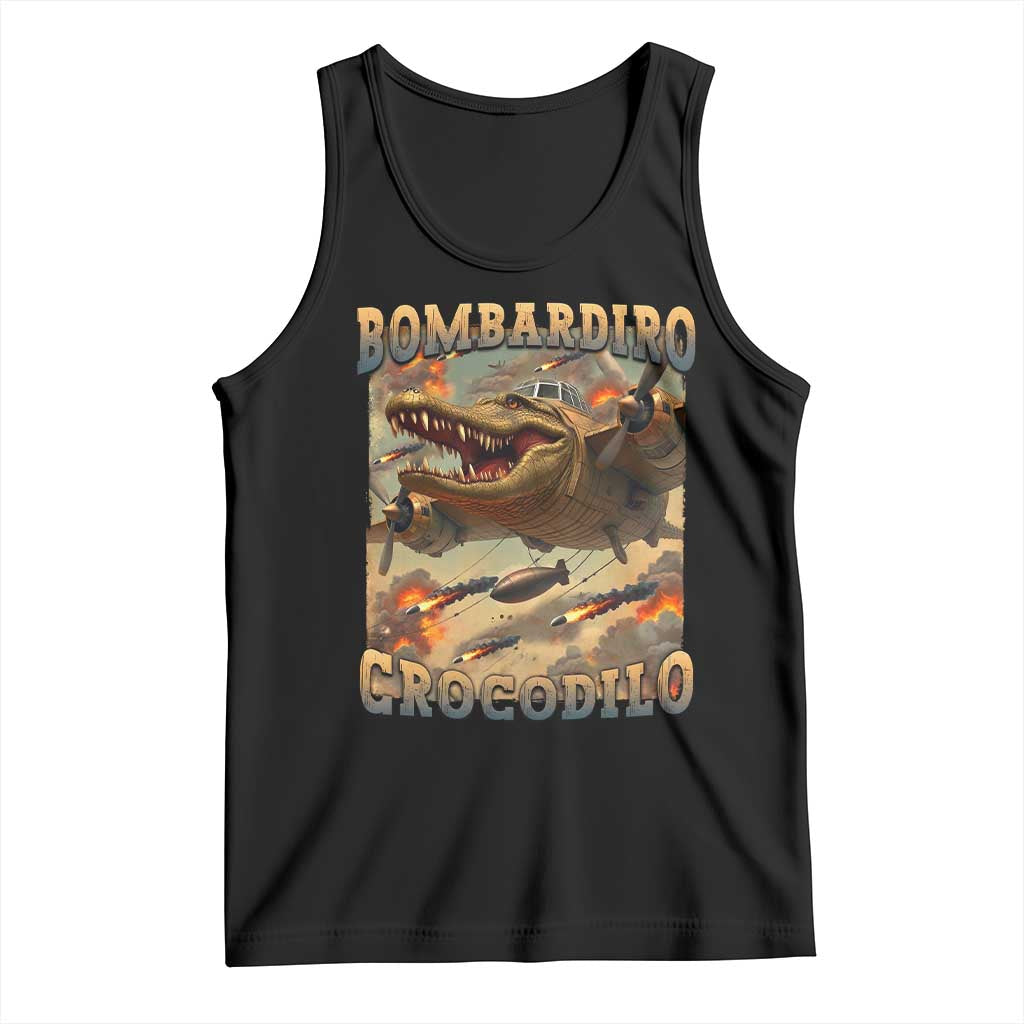 Funny Italian Brainrot Bombardiro Crocodilo Tank Top Gen Z Meme