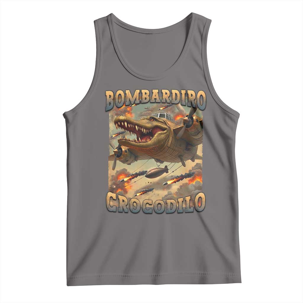 Funny Italian Brainrot Bombardiro Crocodilo Tank Top Gen Z Meme